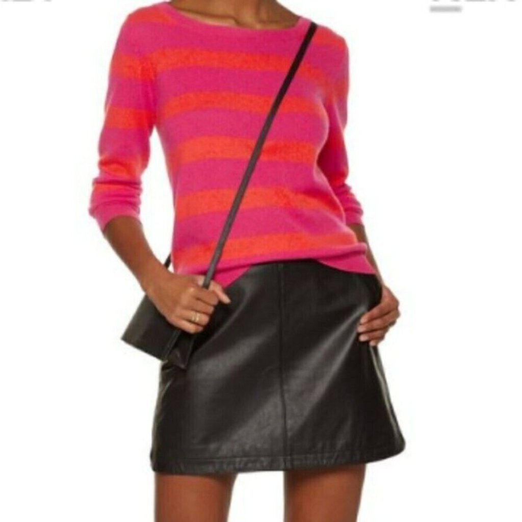 Joie - Cashmere Sweater | Small | Pink Stripe